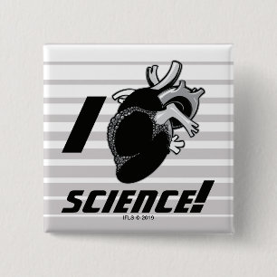 I (Anatomical Heart) Science 2 Inch Square Button