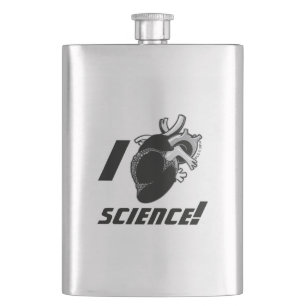 I (Anatomical Heart) Science Hip Flask