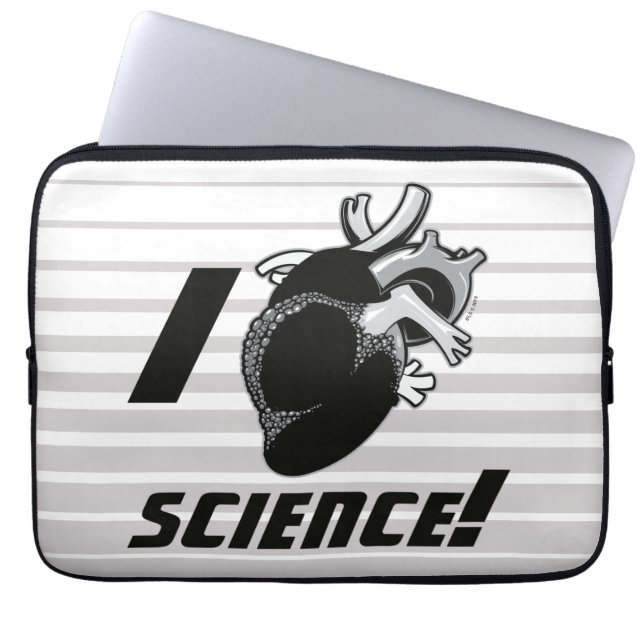 I (Anatomical Heart) Science Laptop Sleeve (Front)