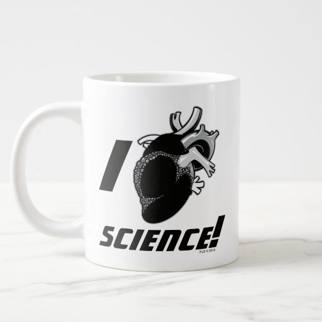 I (Anatomical Heart) Science Large Coffee Mug (Left)
