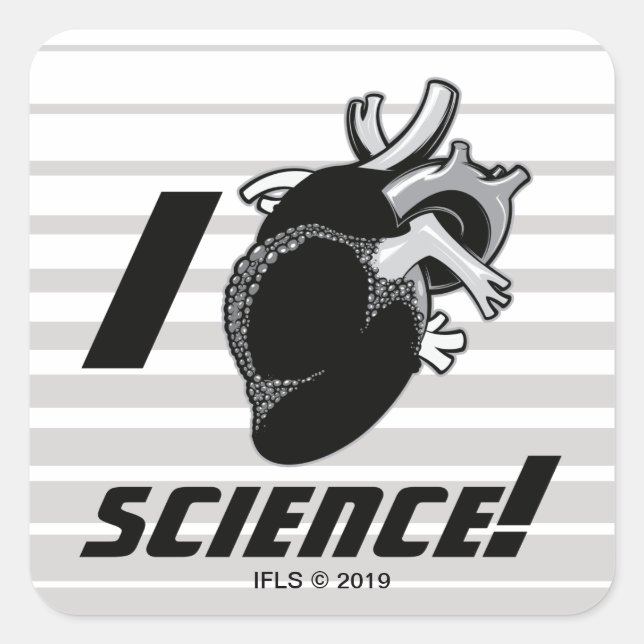 I (Anatomical Heart) Science Square Sticker (Front)