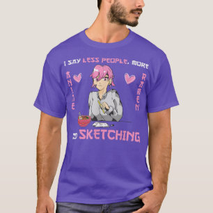 I anime Ramen and sketching Anime merch T-Shirt