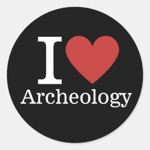 I ❤️ Archaeology for Students/Faculty CUSTOM Classic Round Sticker
