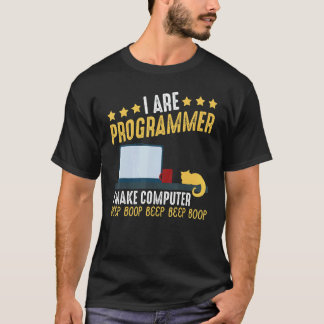 I Are Programmer Cat Coding Computer Party T-Shirt
