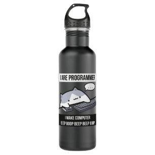 I are programmer (cat programmer)  710 ml water bottle