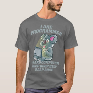 I Are Programmer Introvert IT Nerd Koala Bear Geek T-Shirt