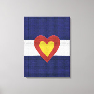 I art de mur de toile de drapeau du Colorado de