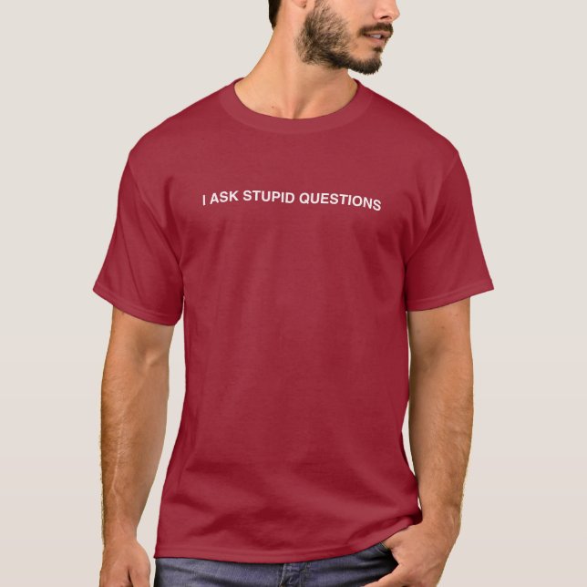 I ask stupid questions T-Shirt (Front)