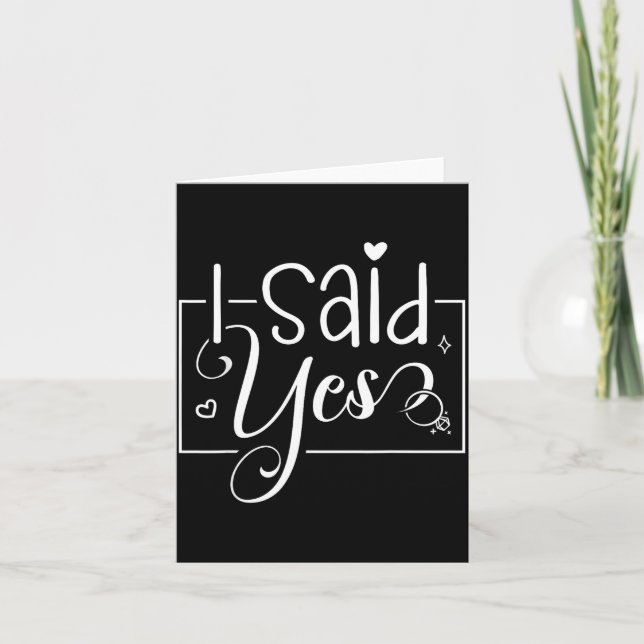 I Asked I Said Yes Engagement Reveal Announcement  (Front)