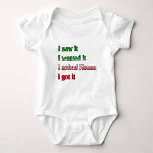 I Asked Nonno Baby Bodysuit