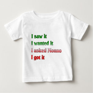 I Asked Nonno Baby T-Shirt