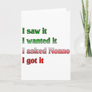 I Asked Nonno Holiday Card