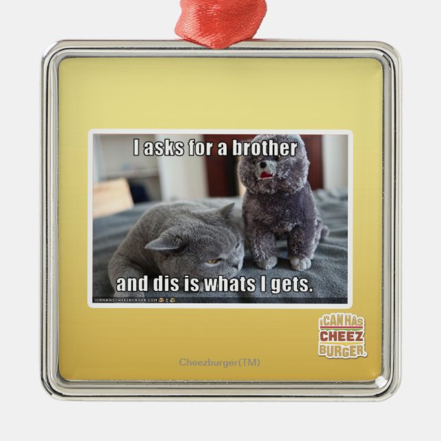 I asks for a brother metal ornament (Front)