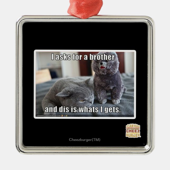 I asks for a brother metal ornament (Front)