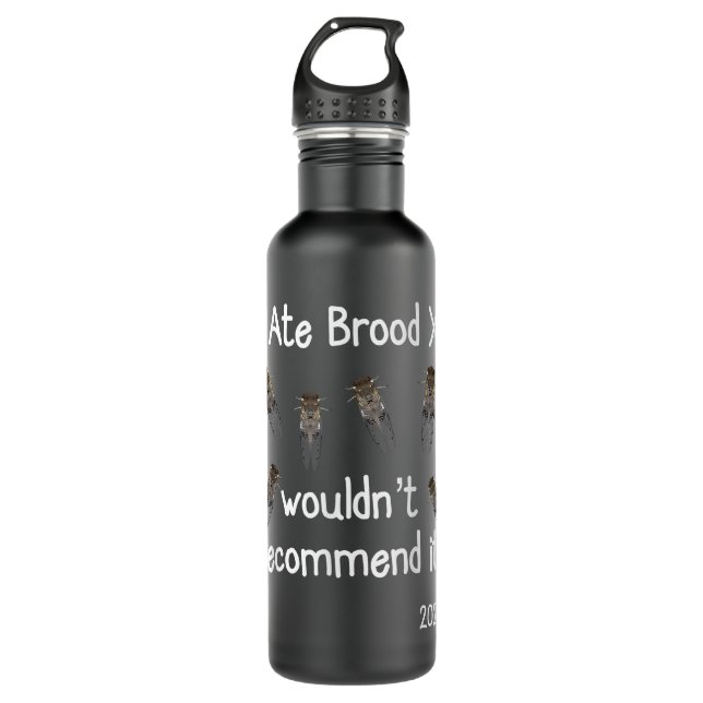I Ate Brood X Cicadas  Funny Cicada Apparel 710 Ml Water Bottle (Front)