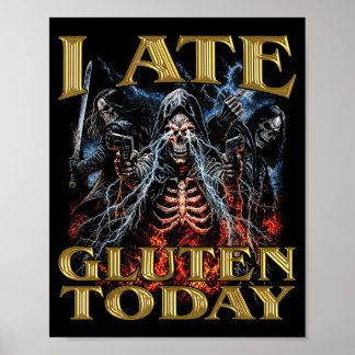 I Ate Gluten Today Horror Bootleg Cool Hard Poster