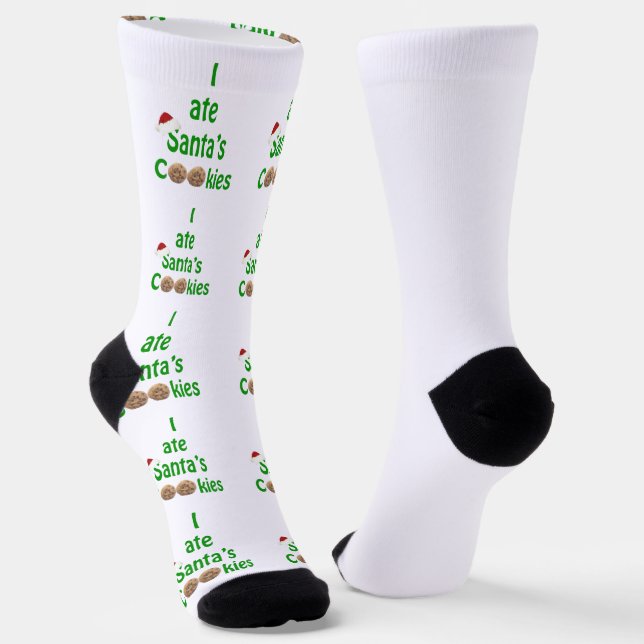 I ate Santa's Cookies Socks (Angled)