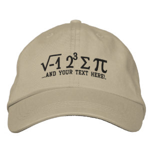 I ate some pi and Your Text Embroidered Hat