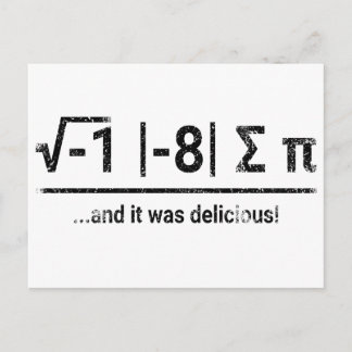 I Ate Some Pi | vintage dark Postcard