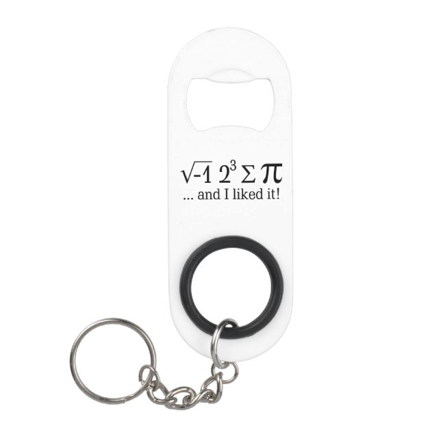 I ate some pie and I liked it Typography Mini Bottle Opener (Front)
