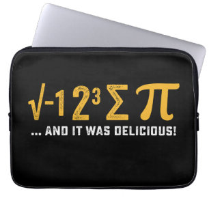 I Ate Some Pie And It Was Delicious Pi Day Math Laptop Sleeve