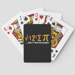 I Ate Some Pie And It Was Delicious Pi Day Math Playing Cards