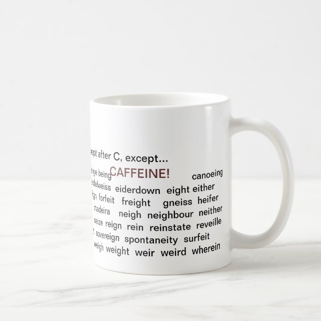 I avant tasse de café d'E (Droite)
