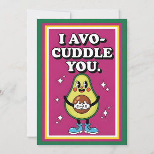 I Avo-Cuddle You cute avocado pun gift romantic Thank You Card