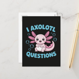 I Axolotl Questions Holiday Postcard