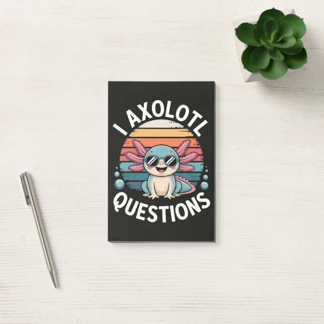 I Axolotl Questions Post-it Notes (Office)