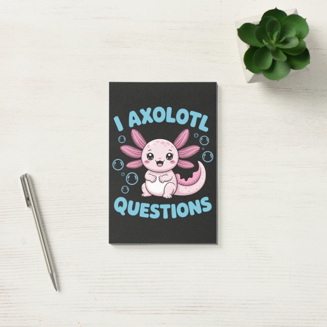 I Axolotl Questions Post-it Notes (Office)