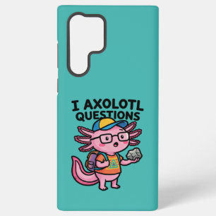 I Axolotl Questions schoolkid holds rock curiosity Samsung Galaxy Case