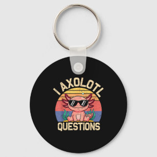 I Axolotl Questions Shirt Adults Youth Kids Retro  Keychain
