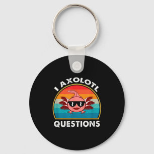 I Axolotl Questions Shirt Funny Cute Axolotl Retro Keychain