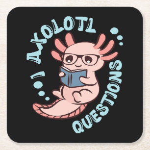 I Axolotl Questions Square Paper Coaster