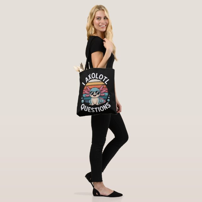 I Axolotl Questions Tote Bag (On Model)