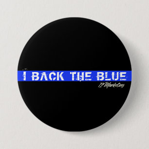 I back the blue police cops button