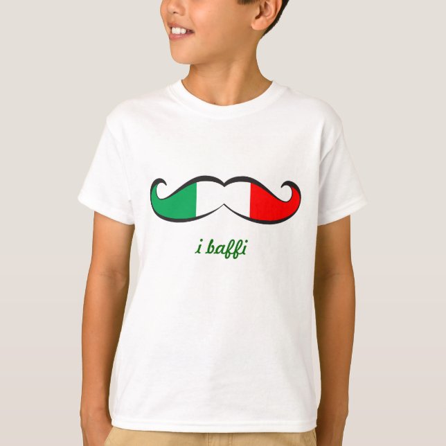 I Baffi Italian Flag Moustache T-Shirt (Front)