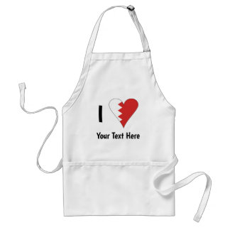 I (Bahraini Heart Flag) Personalized Standard Apron