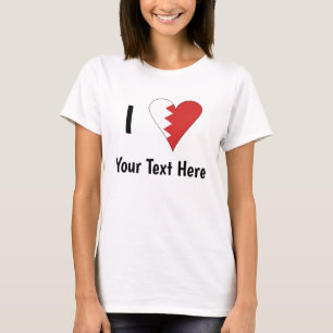 I (Bahraini Heart Flag) Personalized T-Shirt