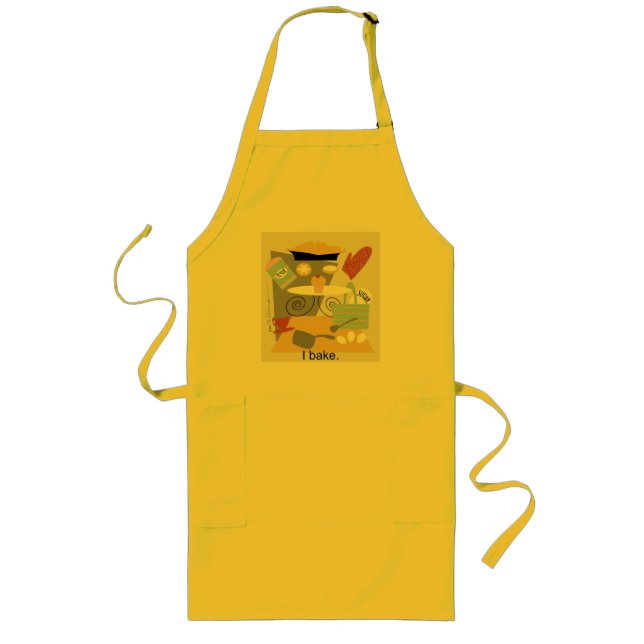 'I bake' artistic cook's apron (Front)