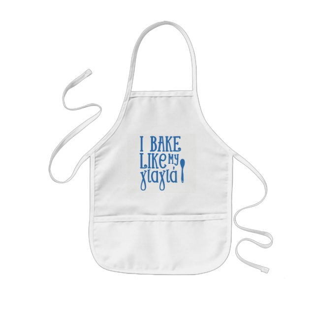 I bake like my Yiayia fun Greek Kids' Apron (Front)