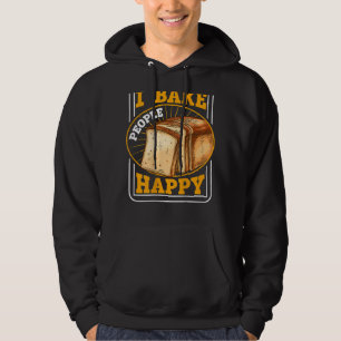 I Bake People Happy Backprint Bread Baking Hoodie