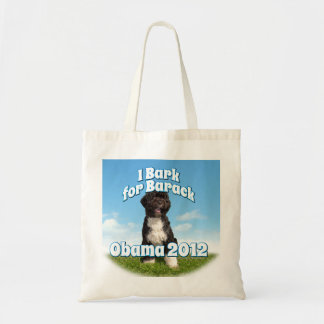 I Bark for Barack, Bo the First Dog Obama Tote Bag