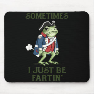 I be farting graphic 4th of july funny frog mouse pad
