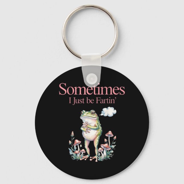 I Be Loud Noisesin Frog Funny Design Keychain (Front)
