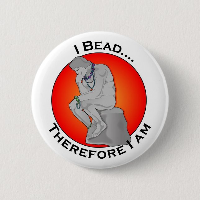 I Bead 2 Inch Round Button (Front)