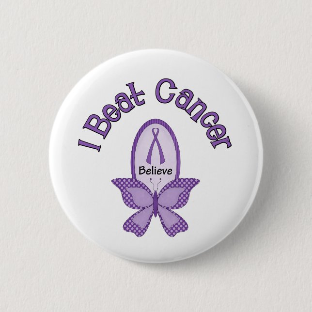 I Beat CANCER 2 Inch Round Button (Front)