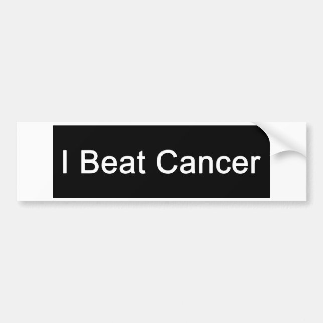I Beat Cancer Bumper Sticker (Front)
