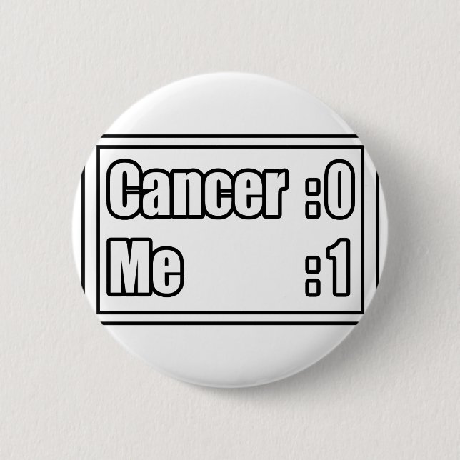 I Beat Cancer (Scoreboard) 2 Inch Round Button (Front)